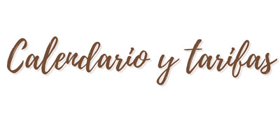 Calendario y tarifas